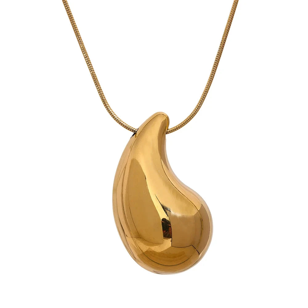 Colar Gota Pendente Dourado