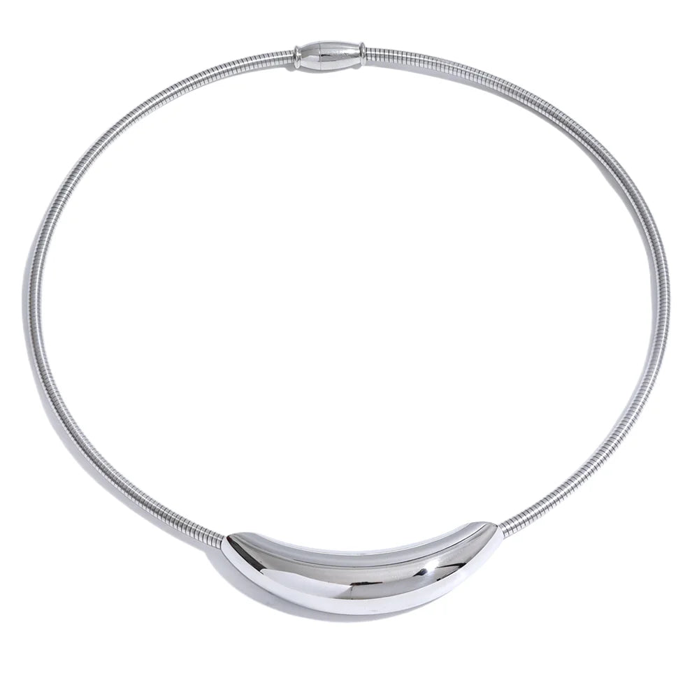 Colar Choker Feminino Prateado Arabella